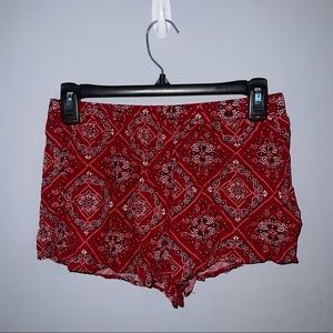 Red Bandana Shorts